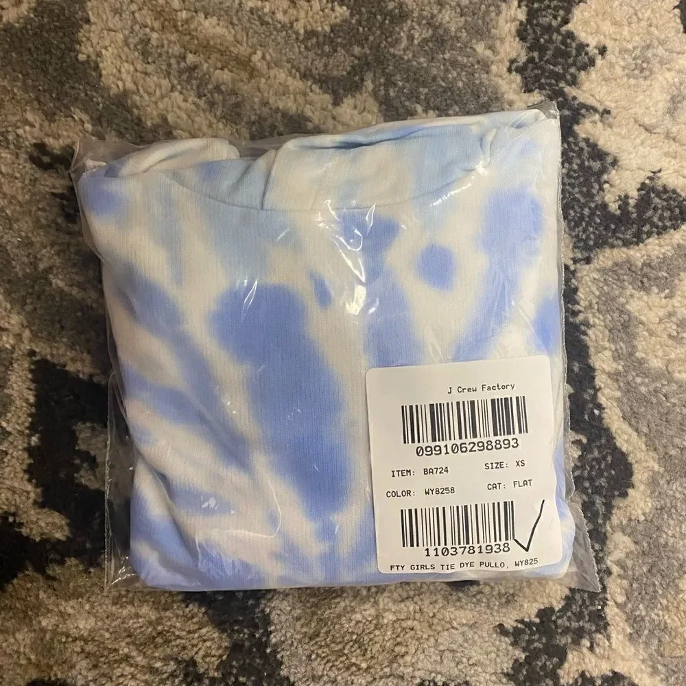 J. Crew Factory Girls' tie-dyed hoodie Item BA724